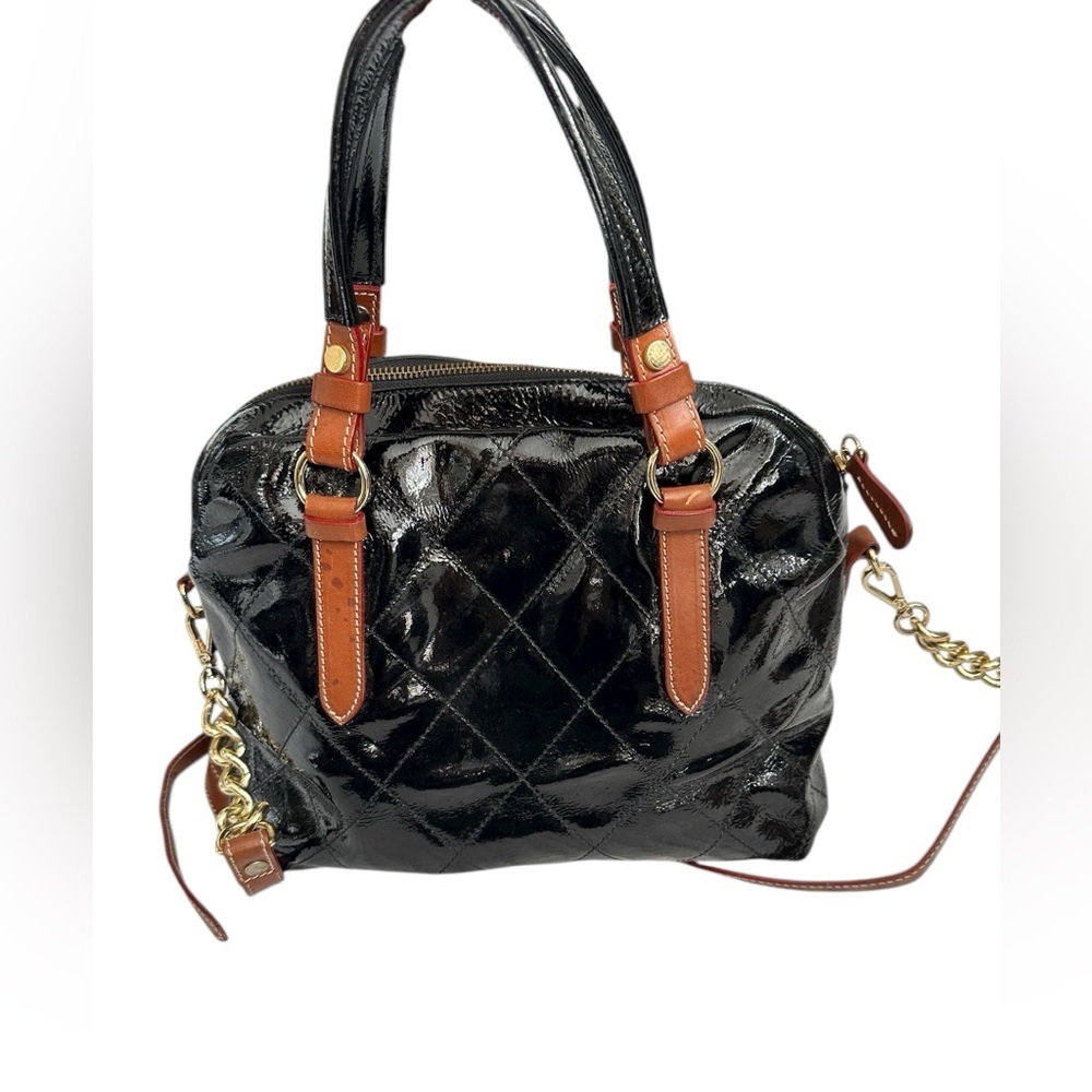 Cavalcanti handbag Black Quilted Leather Red Polka dot Brown Leather - Picture 2 of 11